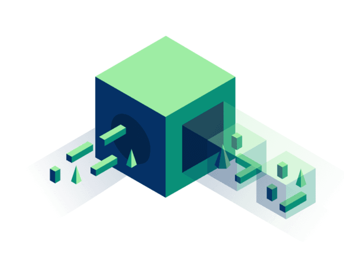 Conveyer belt picturing out Vesper AI encrypts and transits informations